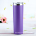 20oz Slim Straight  Thermos Coffee Mugs Reusable Stainless Steel Tumbler Double Wall Tumblers With Lid